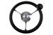 Рулевое колесо Volanti Luisi LIPARI обод черный, спицы серебряные д. 280 мм со спинером VN828050-01